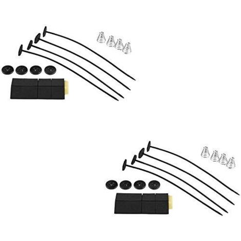 Kit de fixation universel pour ventilateur électrique mince de , avec sangle de fixation en plastique pour radiateur (lot de 2)