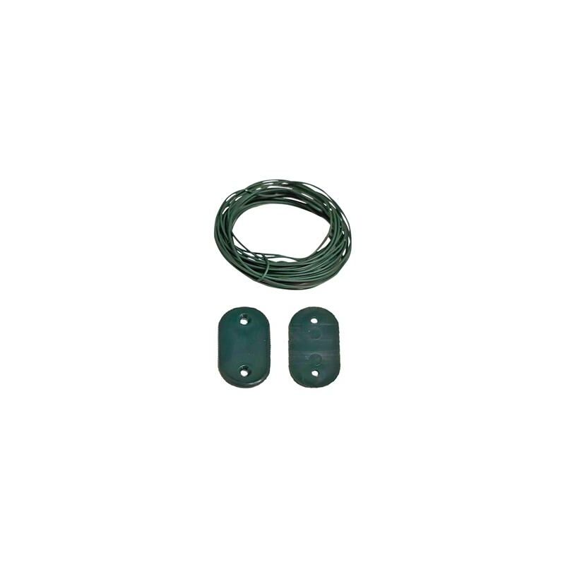 Ribimex - Kit fixation vert pour brise-vue lot de 30 avec 4 mètres de fil