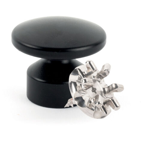 Kit de Fixation : Vis placo Longueur 16 mm Alu + Grande Patère convexe Noir - L'Attachante