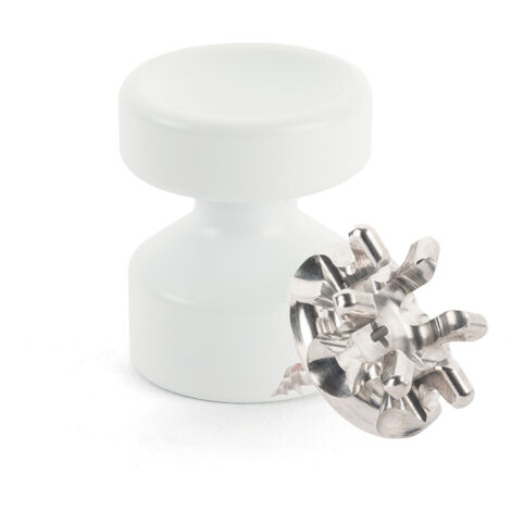 Kit de Fixation : Vis placo Longueur 16 mm Alu + Petite Patère concave Blanc - L'Attachante