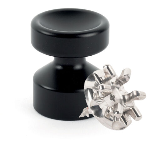 Kit de Fixation : Vis placo Longueur 16 mm Alu + Petite Patère concave Noir - L'Attachante