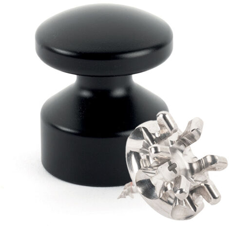 Kit de Fixation : Vis placo Longueur 16 mm Alu + Petite Patère convexe Noir - L'Attachante