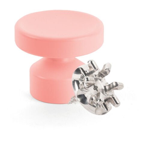 Kit de Fixation : Vis placo Longueur 20 mm Alu + Grande Patère concave Flamant Rose - L'Attachante