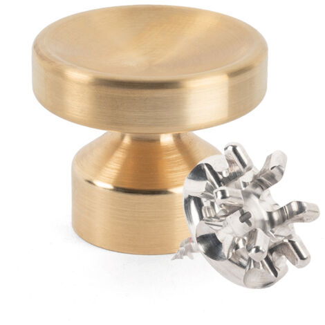 Kit de Fixation : Vis placo Longueur 20 mm Alu + Grande Patère concave Laiton - L'Attachante