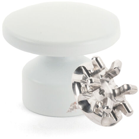 Kit de Fixation : Vis placo Longueur 20 mm Alu + Grande Patère convexe Blanc - L'Attachante