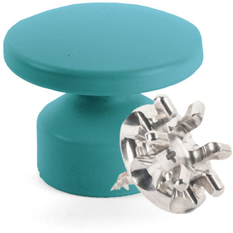 Kit de Fixation : Vis placo Longueur 20 mm Alu + Grande Patère convexe Bleu canard - L'Attachante