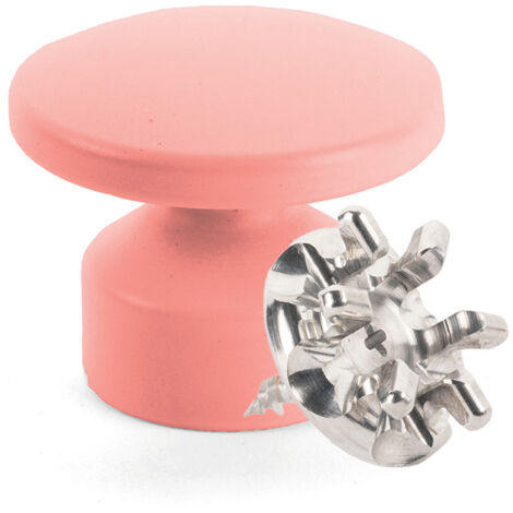 Kit de Fixation : Vis placo Longueur 20 mm Alu + Grande Patère convexe Flamant rose - L'Attachante