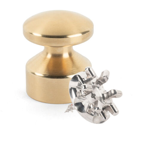 Kit de Fixation : Vis placo Longueur 20 mm Alu + Petite Patère convexe Laiton - L'Attachante