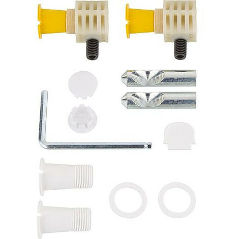 Kit de fixation WC/bidet suspend – Compatible séries Mini, Nuvola, Tulip, Glaze, Shift, Thin, Full, Clas, Elanda, Elamin, Jubiläum, Nido – Installation rapide – Evenes