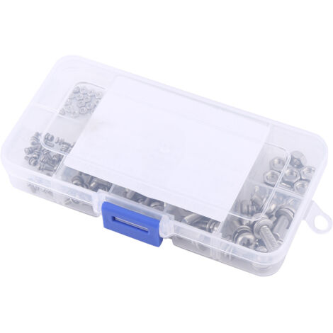 Kit de Fixations Assortiment Kit 304 160pcs Écrous Boulons Visserie Kit (M2-M5) Pan Head Pour Assemblage Industriel