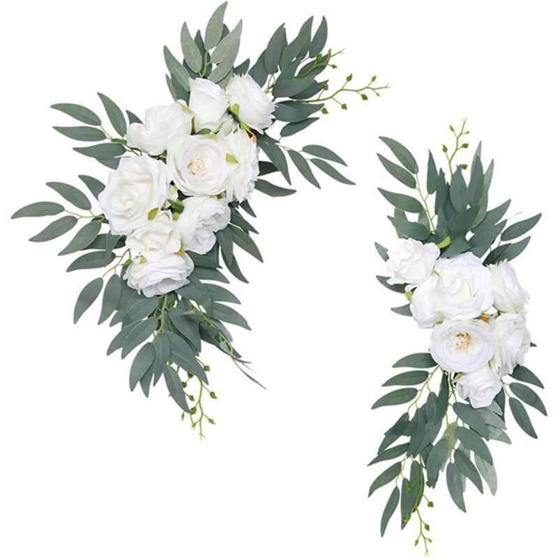 Kit de Fleurs Artificielles pour Arche de Mariage, Guirlande D'Eucalyptus BohèMe, Rideaux, DéCoration de Mariage, Signe de Bienvenue, A