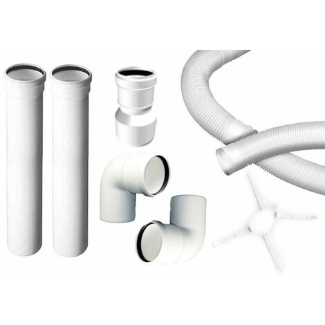 Kit de flexibles pour chaudière à condensation dn 60 10 mt. conduit de fumée en plastique PPS CE Made in Italy
