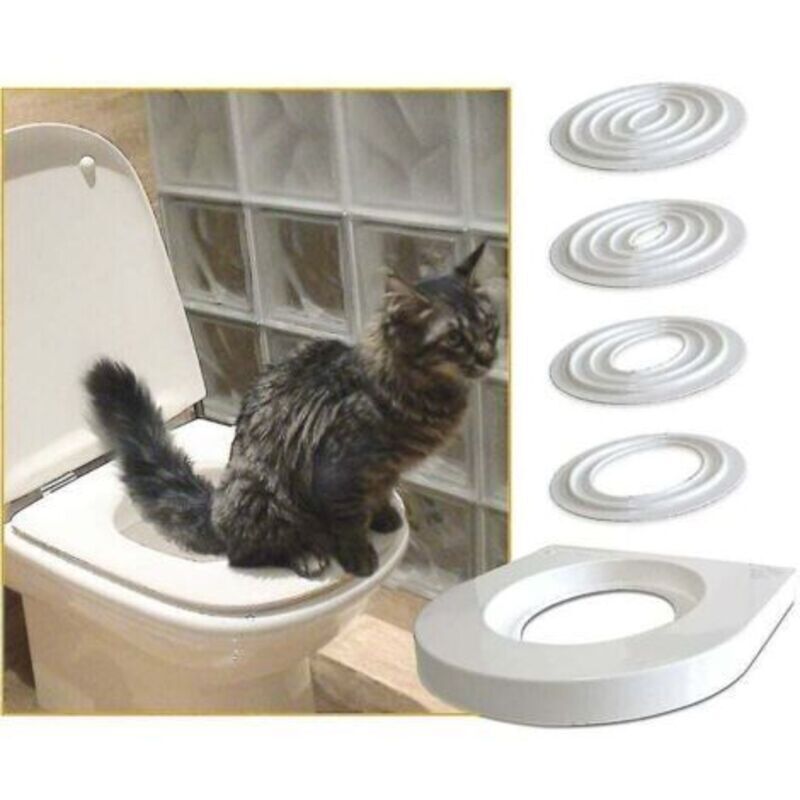 SNQ – Kit de formation aux toilettes pour chat – Système innovant – Plastique sûr et non toxique – Pour chats âgés et grands félins