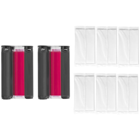 Kit de fournitures pour imprimante photo HPRT : 2 cartouches d'encre couleur et 108 feuilles de papier photo 10 x 15 cm (4 x 6 pouces), compatible avec l'imprimante photo couleur portable CP4000L.