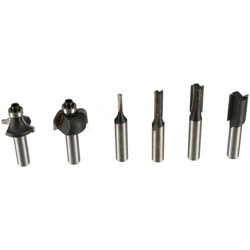 Oxeo - Kit de fraises pour défonceuse - 6 pièces - pour defonceuse electrique - pour ref 760200