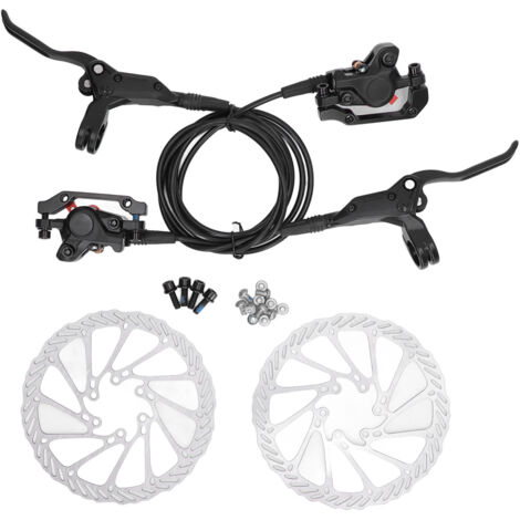 Kit de freins à disque hydrauliques 4 pistons pour vélo électrique, avant et arrière, 2 pièces, idéal pour modification