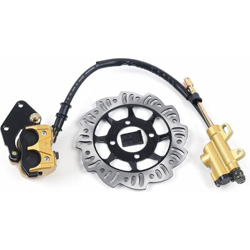 Kit de freins hydrauliques MotoCross Dirt Bike Pocketbike Arrière Disques De Frein Kit Étrier De Frein Hydraulique Frein à Disque 49-125ccm 4 temps