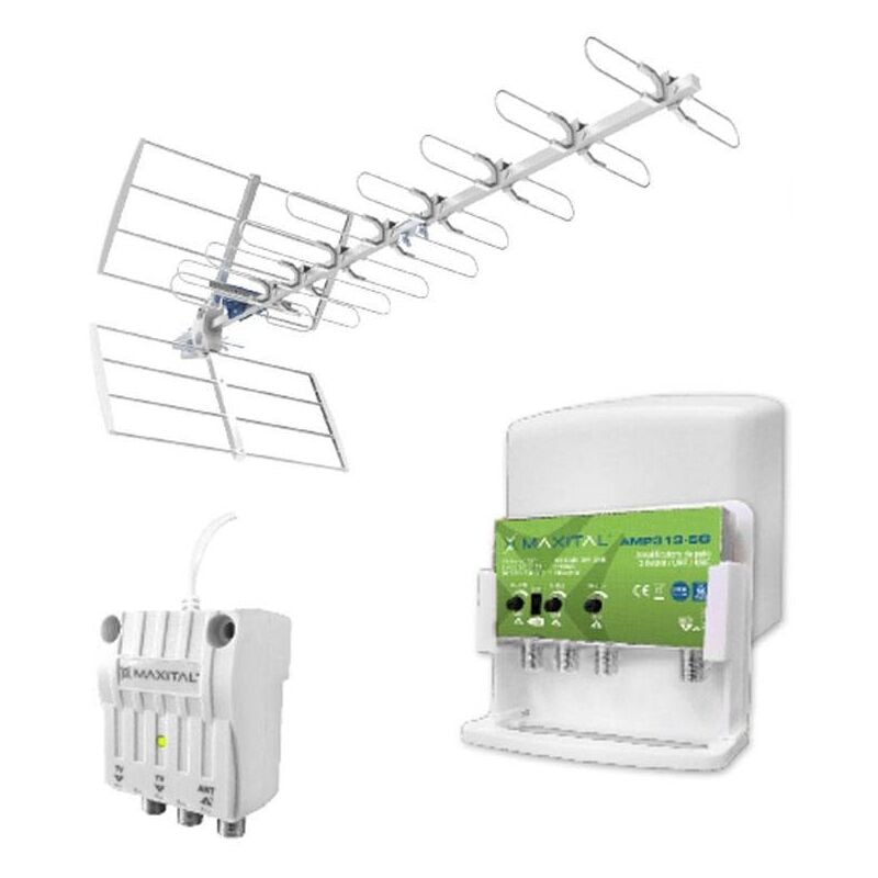 Kit FTE Antenne dtt avec filtre 5G avec amplificateur et alimentation VKIT7-5G