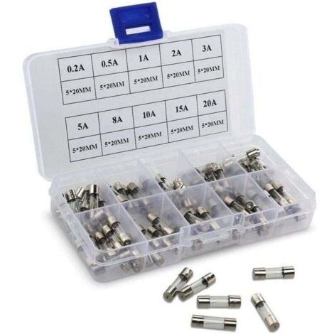 Kit de fusibles para automóvil, conjunto con 120 fusibles para automóvil/camper/camión/motocicleta (5 A, 10 A, 15 A, 20 A, 25 A, »)