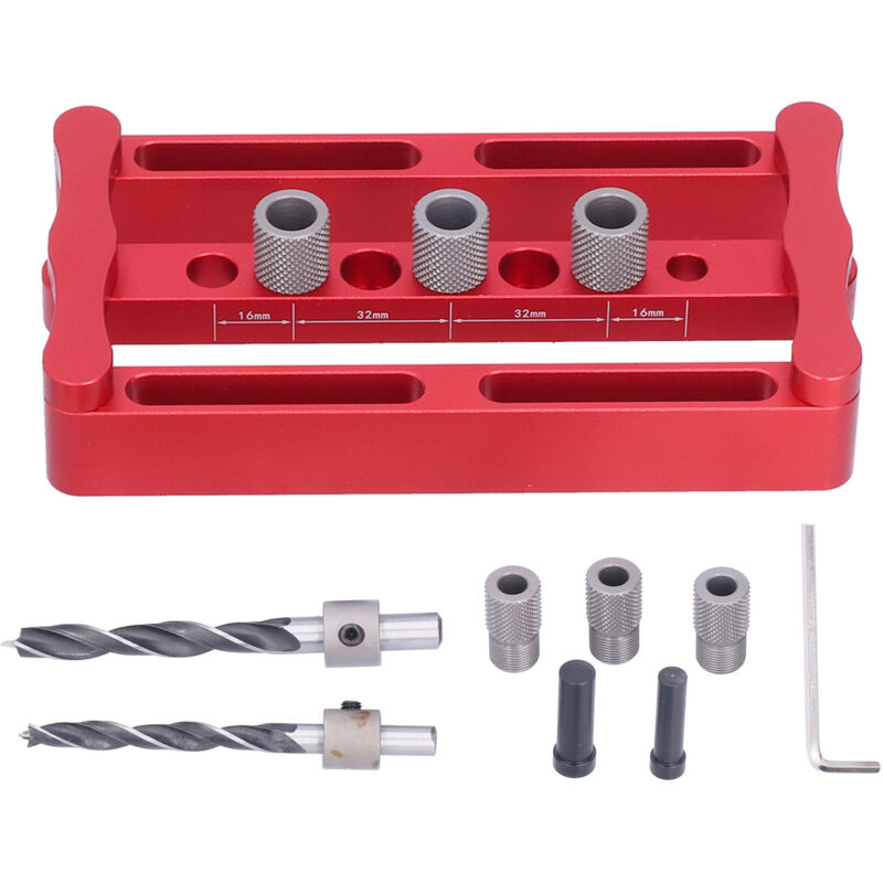 Kit de gabarit de centrage, localisateur de poinçon de goupille de cheville, outil de poinçonnage de plaque latérale pour le travail du bois