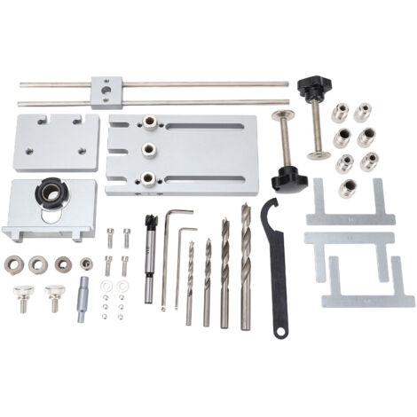 Kit de gabarit de chevilles, manchons de perçage 5 6 8 10mm, localisateur d'auto-centrage réglable à dégagement rapide pour le travail du bois