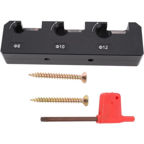 Kit de gabarit de fabricant de chevilles, diamètre métrique 8/10/12mm, 3 trous pour le bois, alliage d'aluminium, perceuse électrique, fraisage, tige ronde, outil auxiliaire