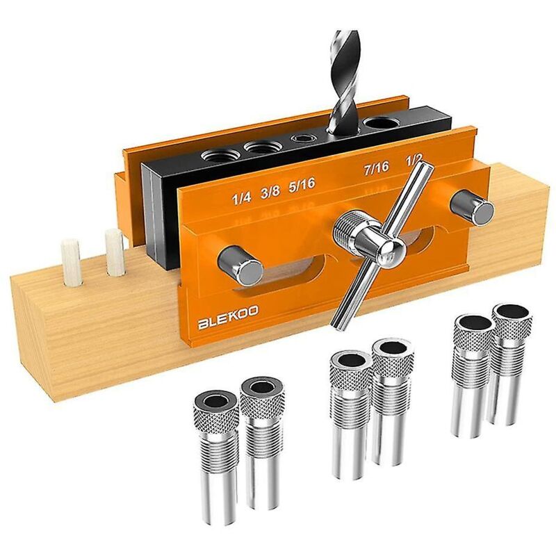 Kit de gabarit de goujonnage à centrage automatique, gabarit de perçage pour ensemble de menuiserie, outil de guidage de perçage à largeur réglable