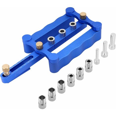 Kit de gabarit de goujonnage pour le travail du bois 6/8 / 10mm, gabarit de goujonnage auto-centrant Kit de trous de forage en bois outil de centrage du bois outils à main pour le travail du bois
