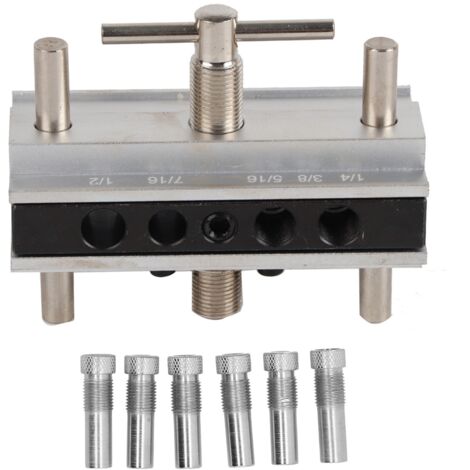Kit de Gabarit de Perçage Autocentrant avec Poinçons en Acier Allié pour Travail du Bois - Système Britannique