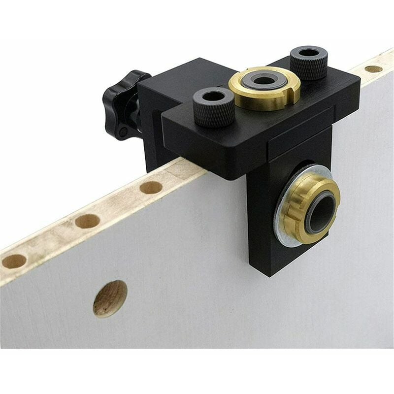 Kit de gabarit de perçage de poche 8/10/15 mm, kit de gabarit 3 en 1 pour travail du bois avec clip de positionnement réglable, guide de forage,