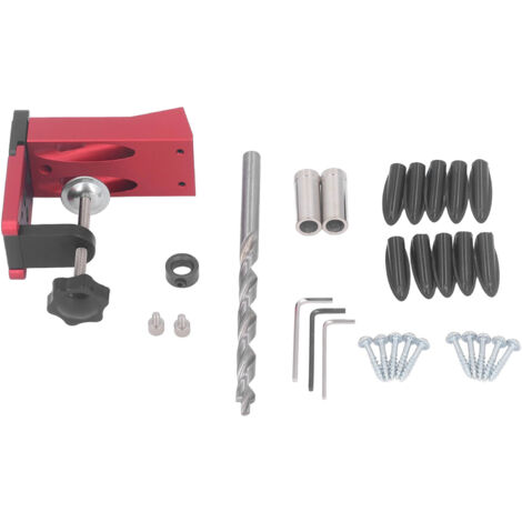 Kit de gabarit de perçage pour chevilles, système de guides d'angle pour assemblages bois, compatible chevilles de 3/8 pouce.