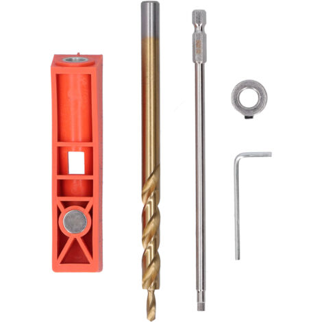 Kit de Gabarit de Poche avec Mèche Échelonnée et Tournevis pour Assemblage Bois