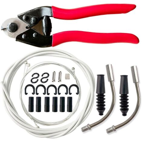 Kit de gaine de câble de dérailleur universel blanc pour vélo ---