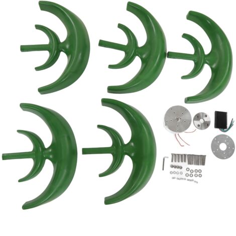 Kit de générateur d'éolienne 12V 24V, arbre Vertical à 5 pales en forme de gourde avec contrôleur 100W