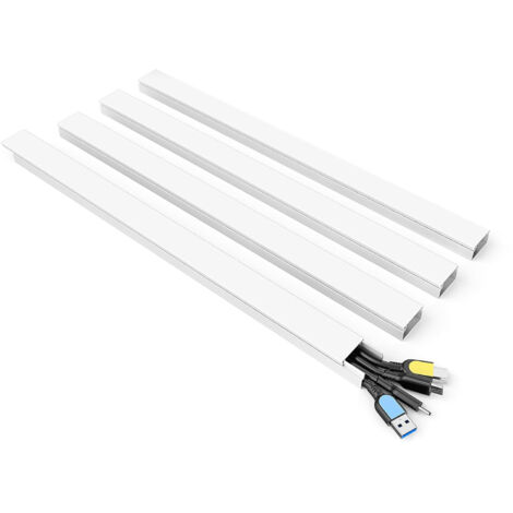 Kit de goulottes murales pour la gestion des câbles, cache-câbles 15 mm x 9 mm, pour 1 à 2 câbles réseau ou 2 à 3 fils de cuivre