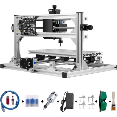 Kit de gravure 3 axes Mophorn CNC 3018 DIY avec laser 500 mW, fraiseuse pour bois, PCB