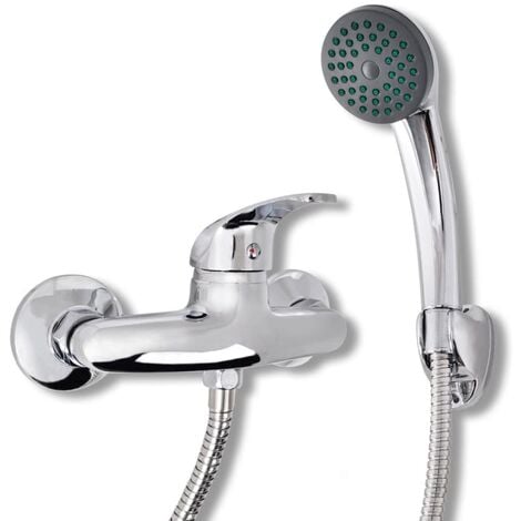 Kit de grifo mezclador para ducha de baño cromado vidaXL