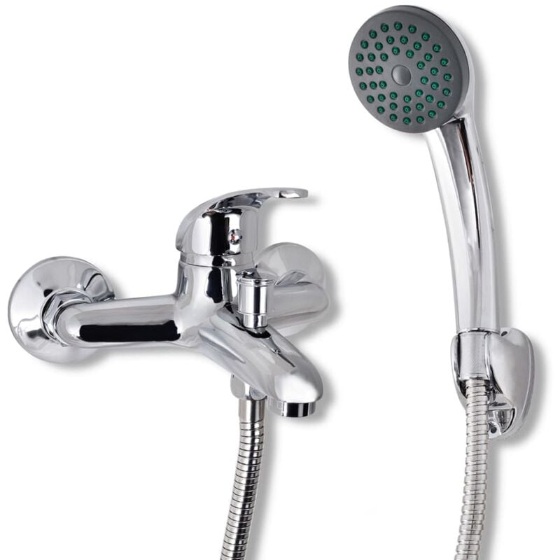 

Kit de grifo mezclador para ducha de baño cromado - Plateado