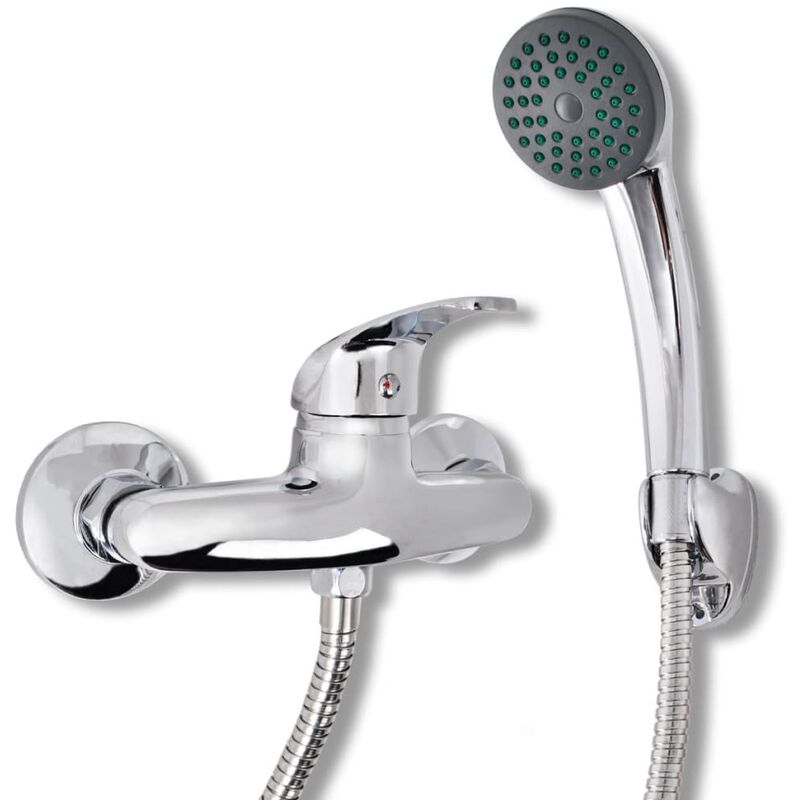 

Kit de grifo mezclador para ducha de baño cromado - Plateado