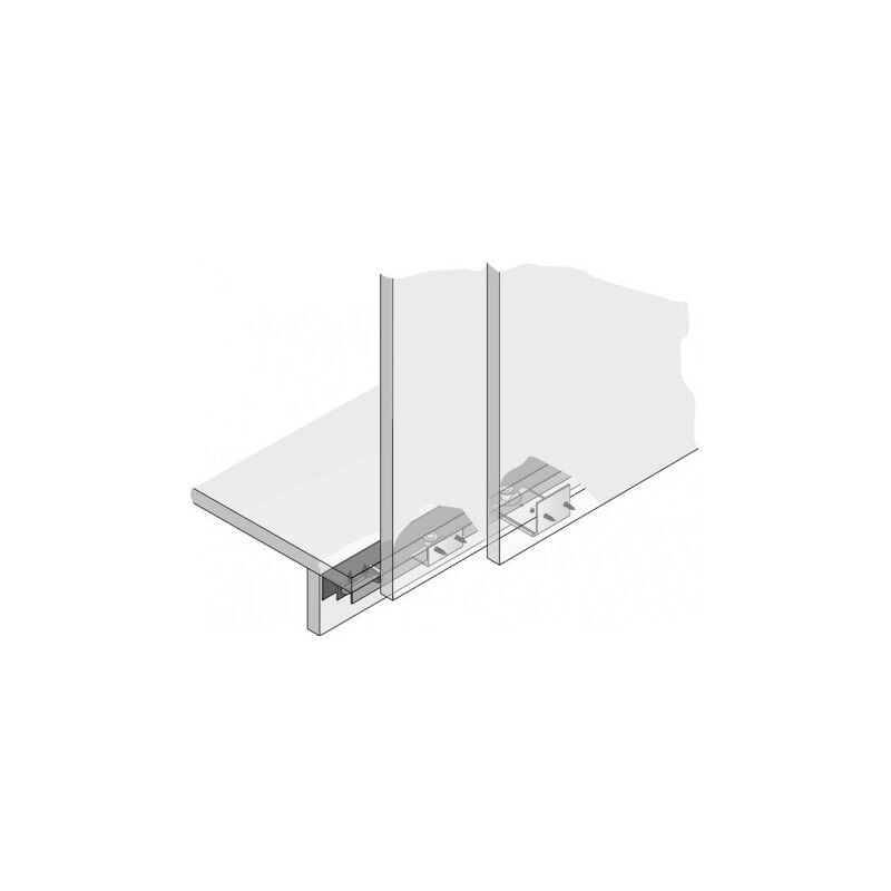 Ferrure de porte coulissante stb 11 3-porte Complete-Set din g/d Hettich