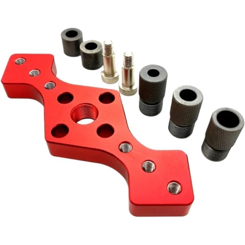 Kit de guide de perçage à centrage automatique pour mortaise de travail du bois 6/8/10 mm Outil de poinçonnage de localisation de perçage pour