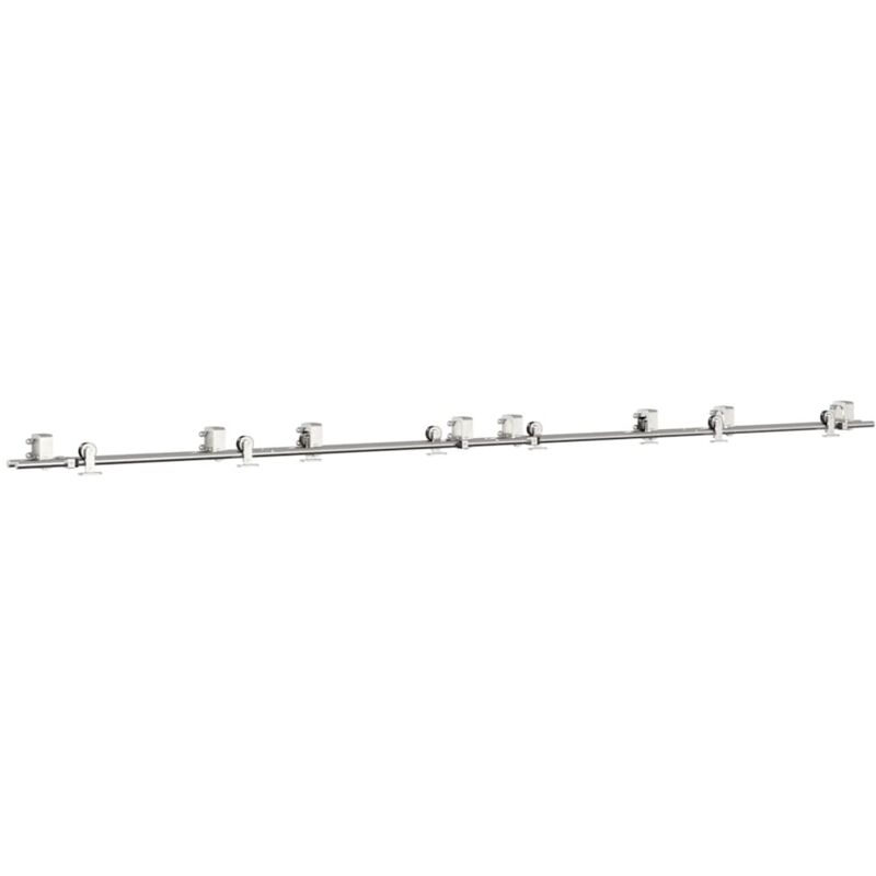 Kit de herrajes para puerta corredera 366 cm acero plateado vidaXL