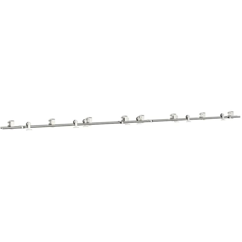 Vidaxl - Kit de herrajes para puerta corredera 400 cm acero plateado