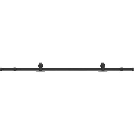 Kit de herrajes para puertas correderas acero negro 200 cm vidaXL