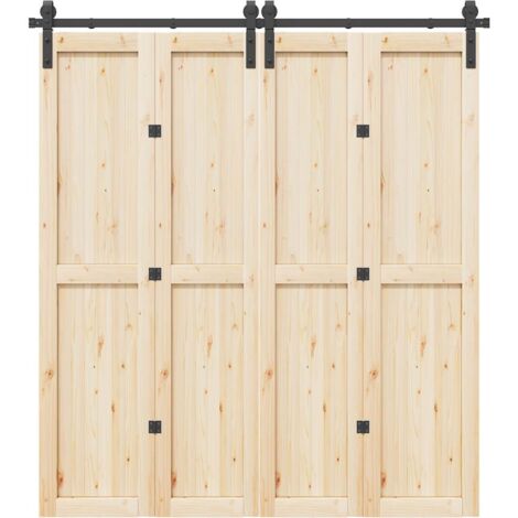 Kit de herrajes para puertas correderas acero negro 200 cm vidaXL