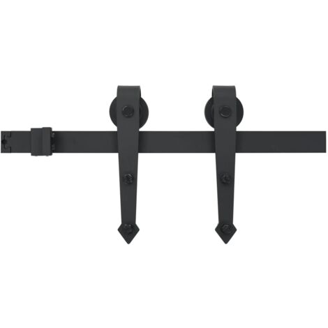 vidaXL Kit Herrajes para Puertas Correderas Acero Negro Accesorios Multitalla