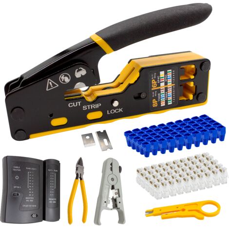 Kit de herramientas de crimpado Ethernet RJ45