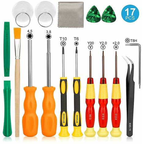 Kit de herramientas de destornillador de reparación de máquina de juego para 17 en 1 Kit de herramientas de reparación de juego de destornillador profesional