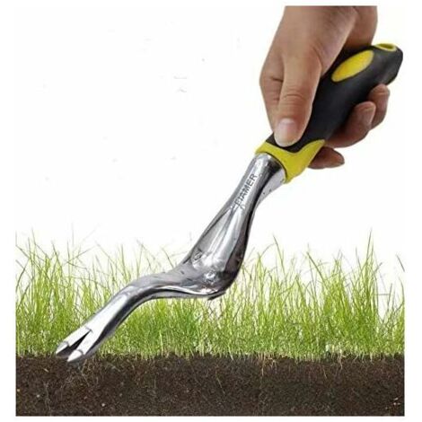 Kit de herramientas de jardinería para exteriores con diseño floral para eliminar malas hierbas, 30 cm x 2 cm, amarillo