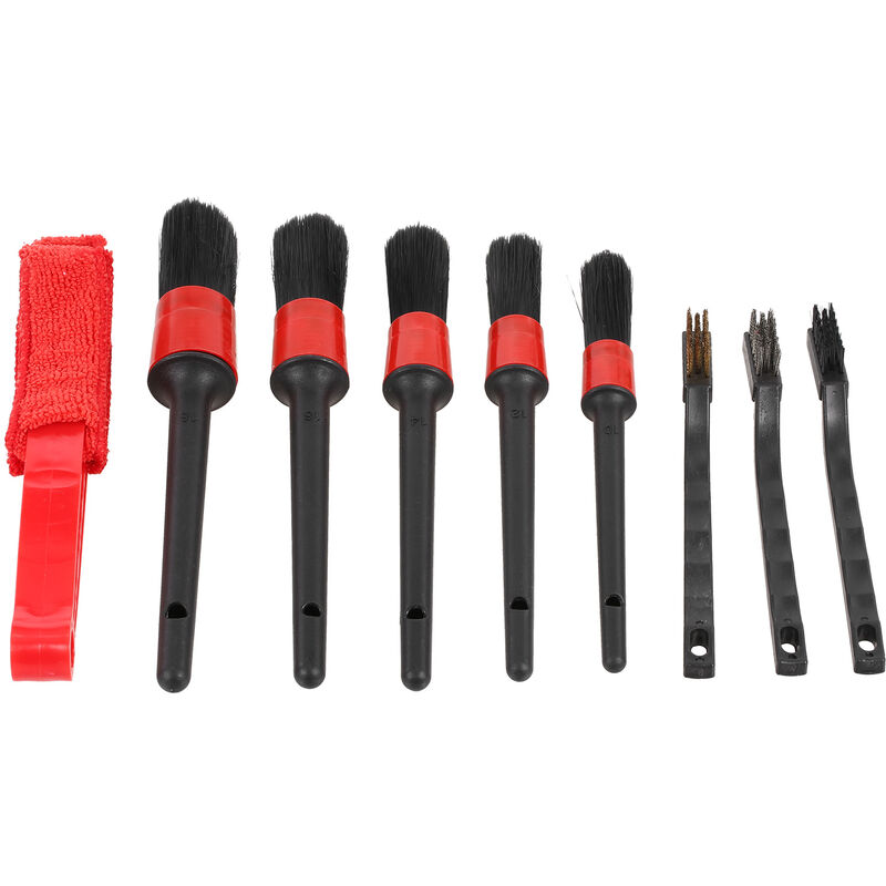 

Kit de herramientas de limpieza para coche, cepillo para ruedas, kit de cepillo para detalles de coche con 5 cepillos para detalles, 1 cepillo para